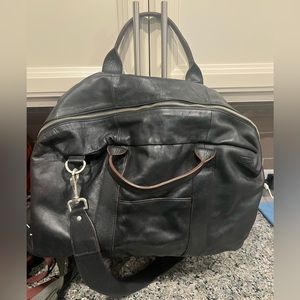 Jack Spade Warren Street New York Men’s Leather Black Duffel Bag Tote